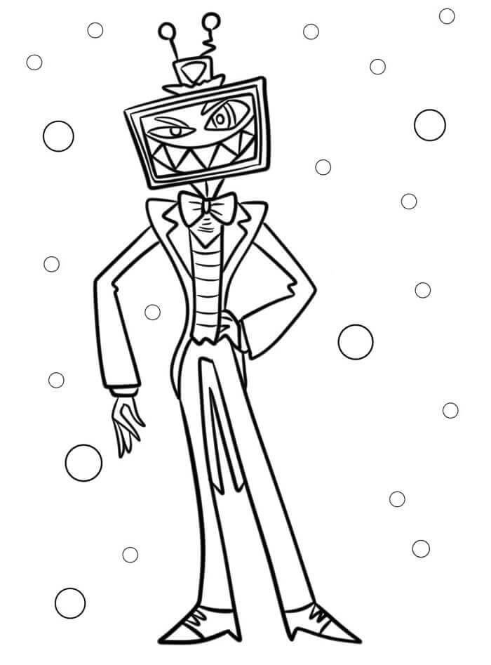 Hazbin Hotel pro 5leté Děti omalovánka