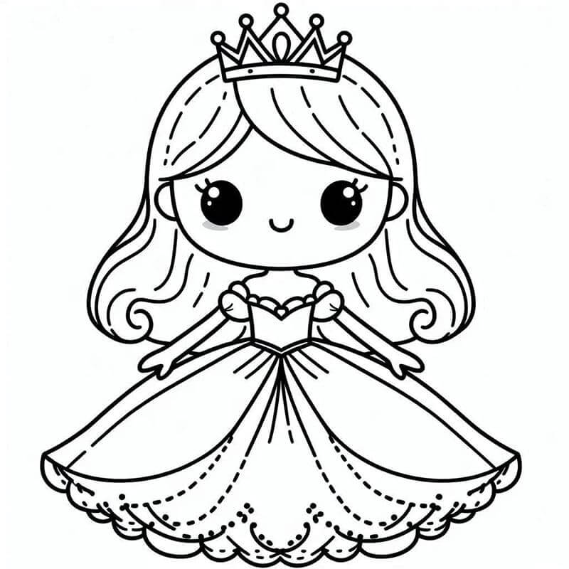 Hezká Princezna omalovánka