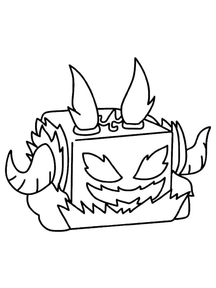 Hra Blox Fruits omalovánka