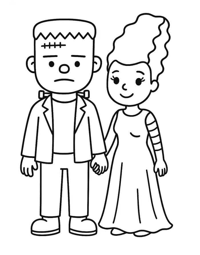 Jeden Halloween Frankenstein omalovánka