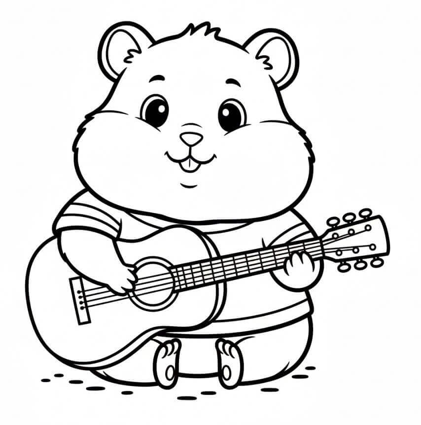 Jeden Křeček omalovánka