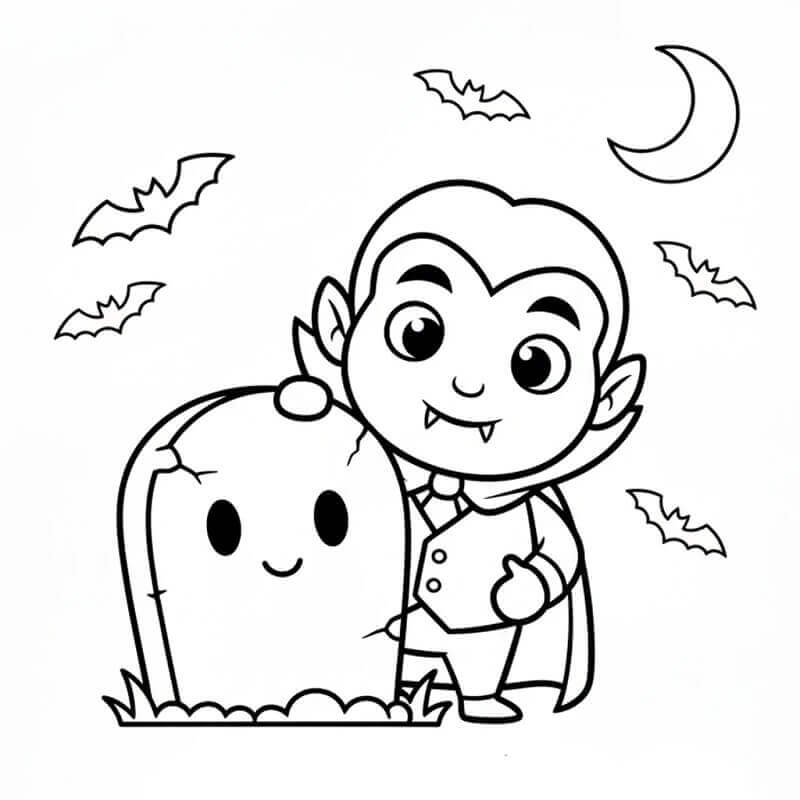 Jeden Roztomilý Upír omalovánka