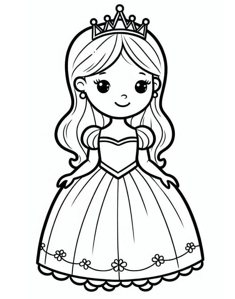 Jedna Princezna omalovánka