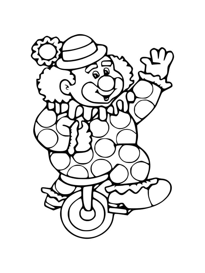 Jednoduché Klaun omalovánka