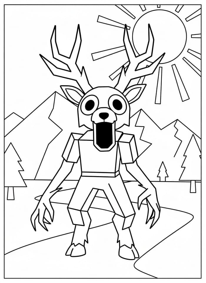 Jednoduchý 99 nocí v lese omalovánka