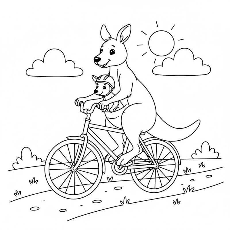 Jednoduchý Klokan omalovánka