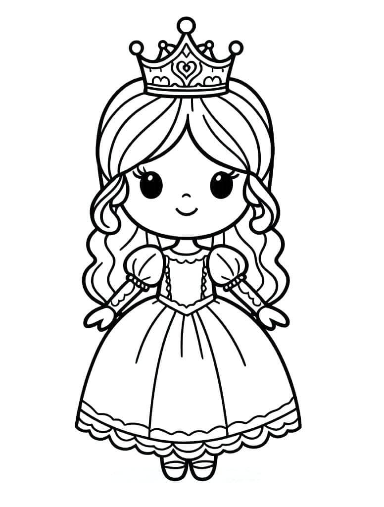 Karikaturní Princezna omalovánka