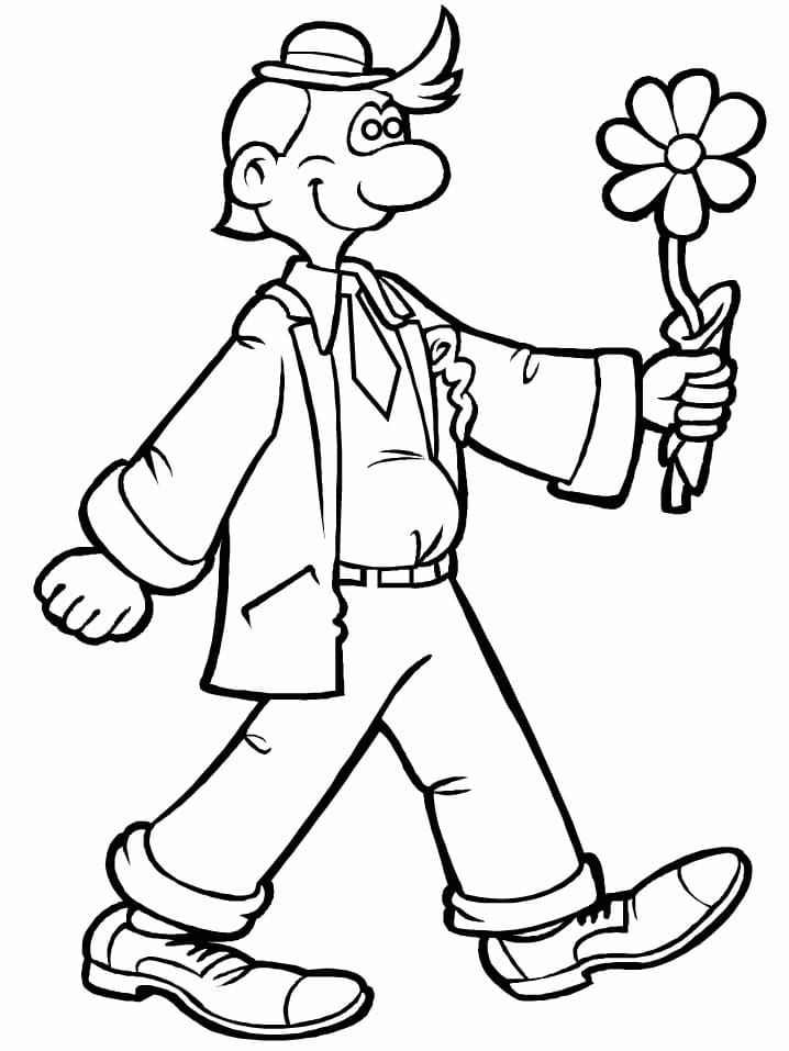 Klaun Tisknutelné pro Děti omalovánka