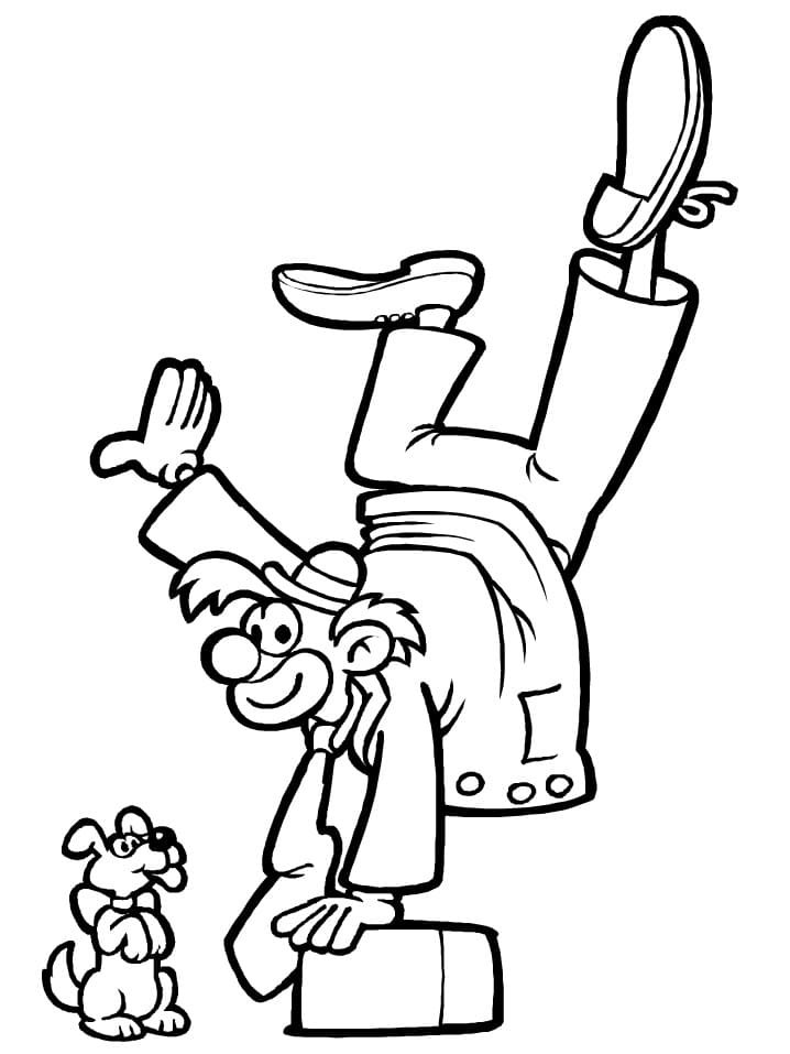 Klaun Zdarma pro Děti omalovánka