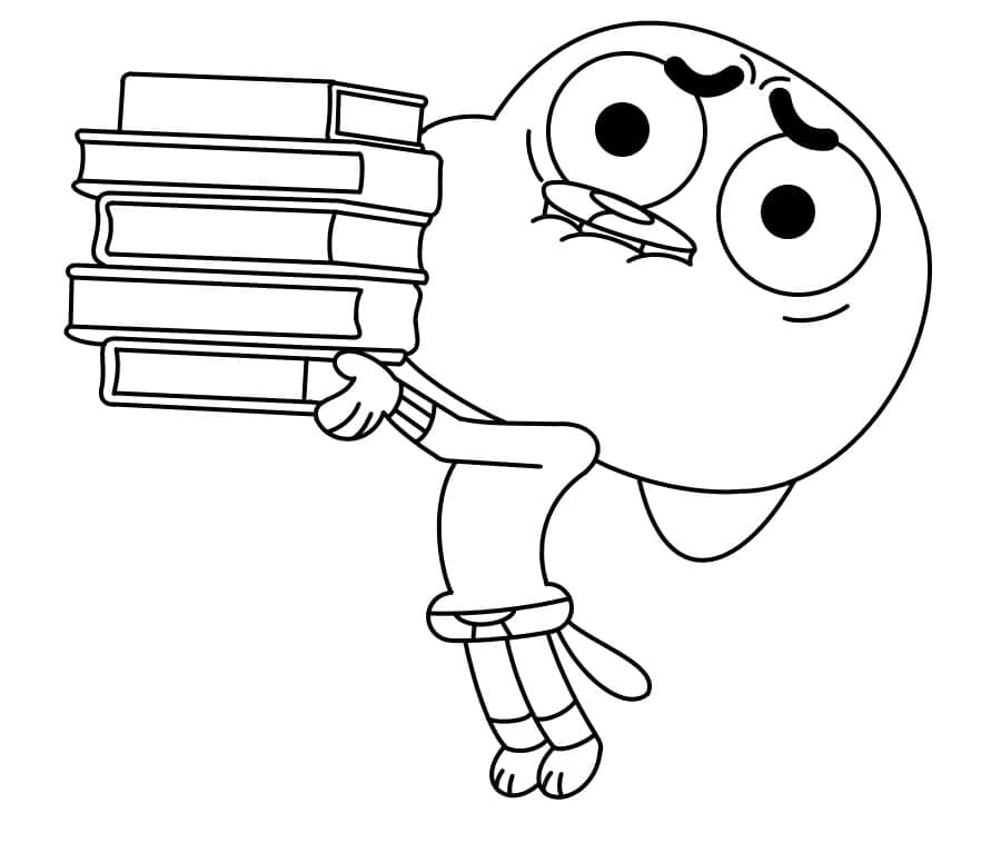 Komický Gumball omalovánka