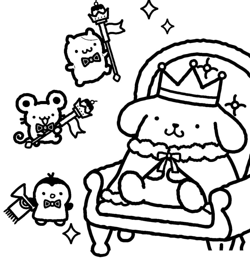 Omalovánka Krásný Pompompurin