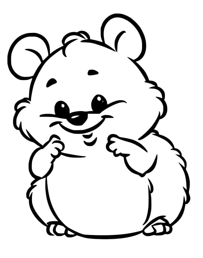 Křeček omalovánky