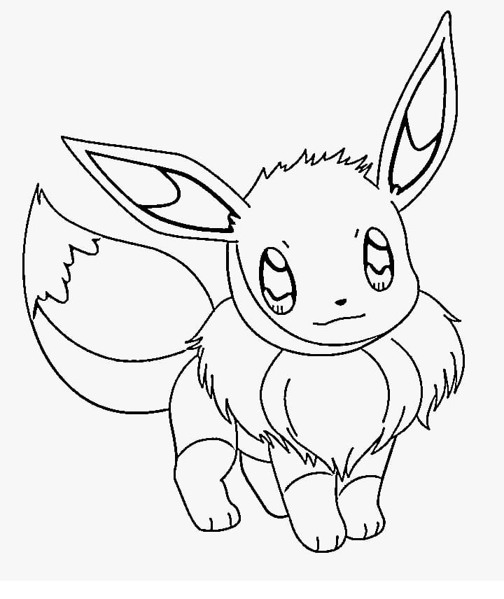 Kresba Eevee omalovánka