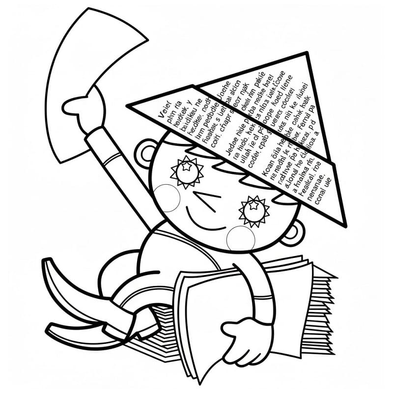 Kreslený Večerníček omalovánka