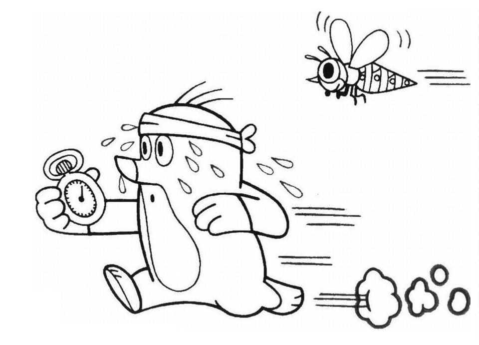 Krtek pro 1leté Děti omalovánka