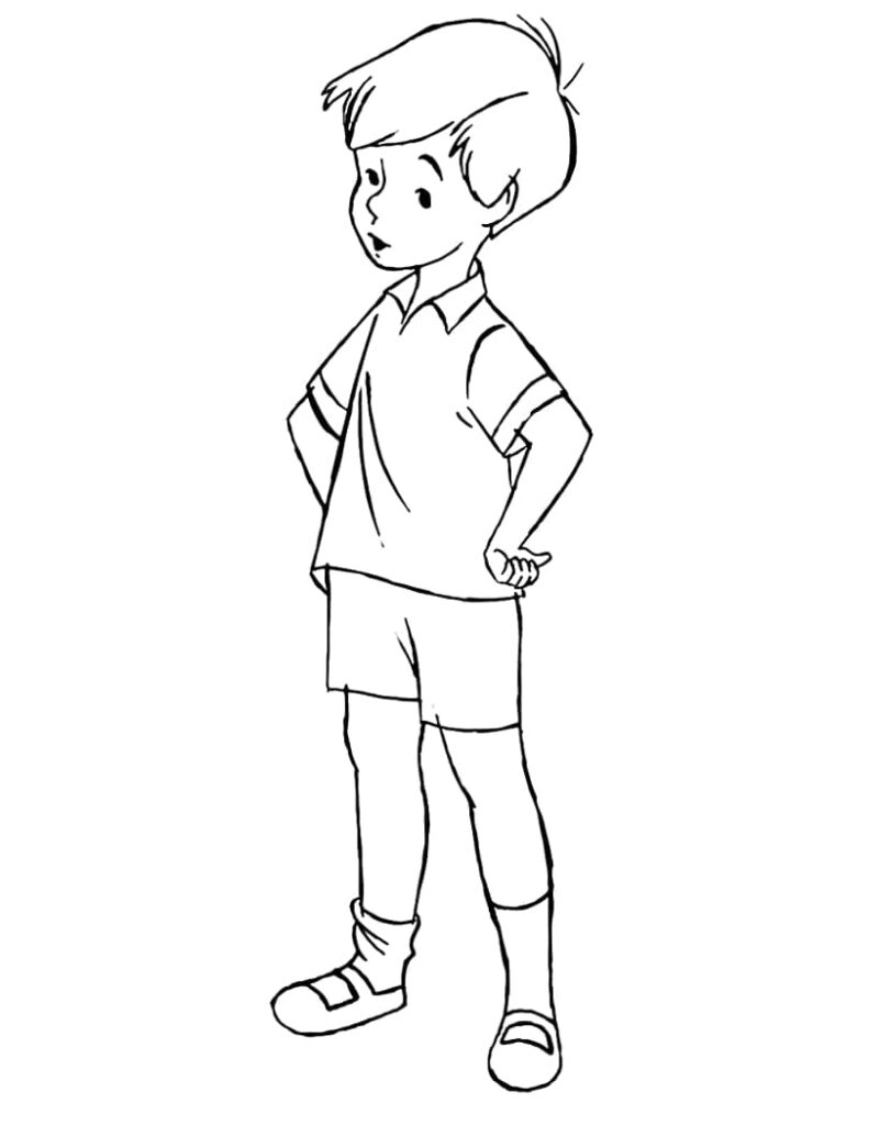 Omalovánka Kryštůfek Robin z Medvídka Pú