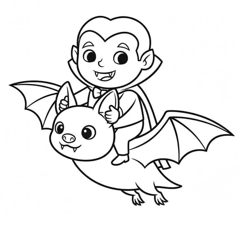 Létající Upír omalovánka