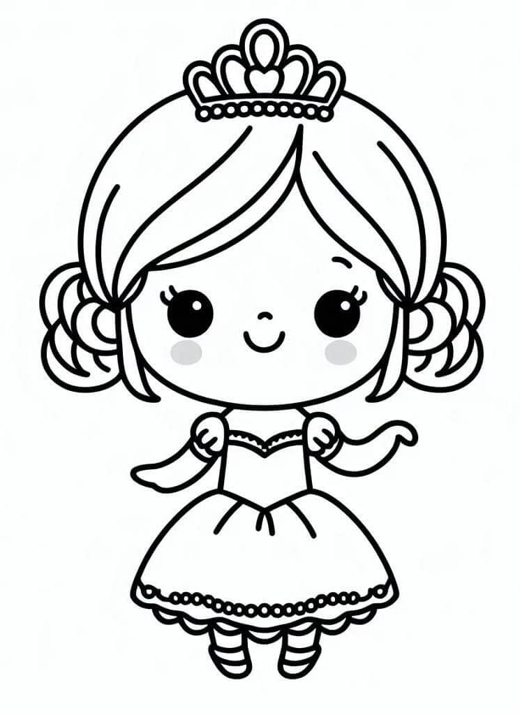 Líbezná Princezna omalovánka