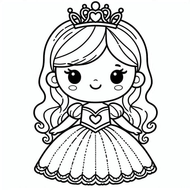 Malá Princezna omalovánka