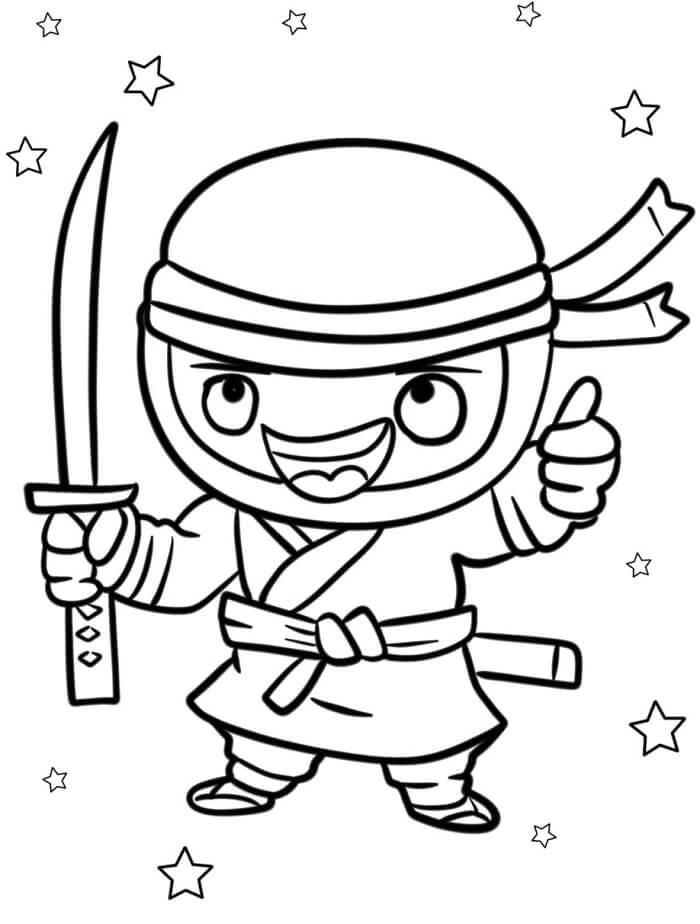 Malý Ninja omalovánka