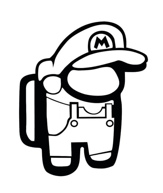 Mario Among Us omalovánka