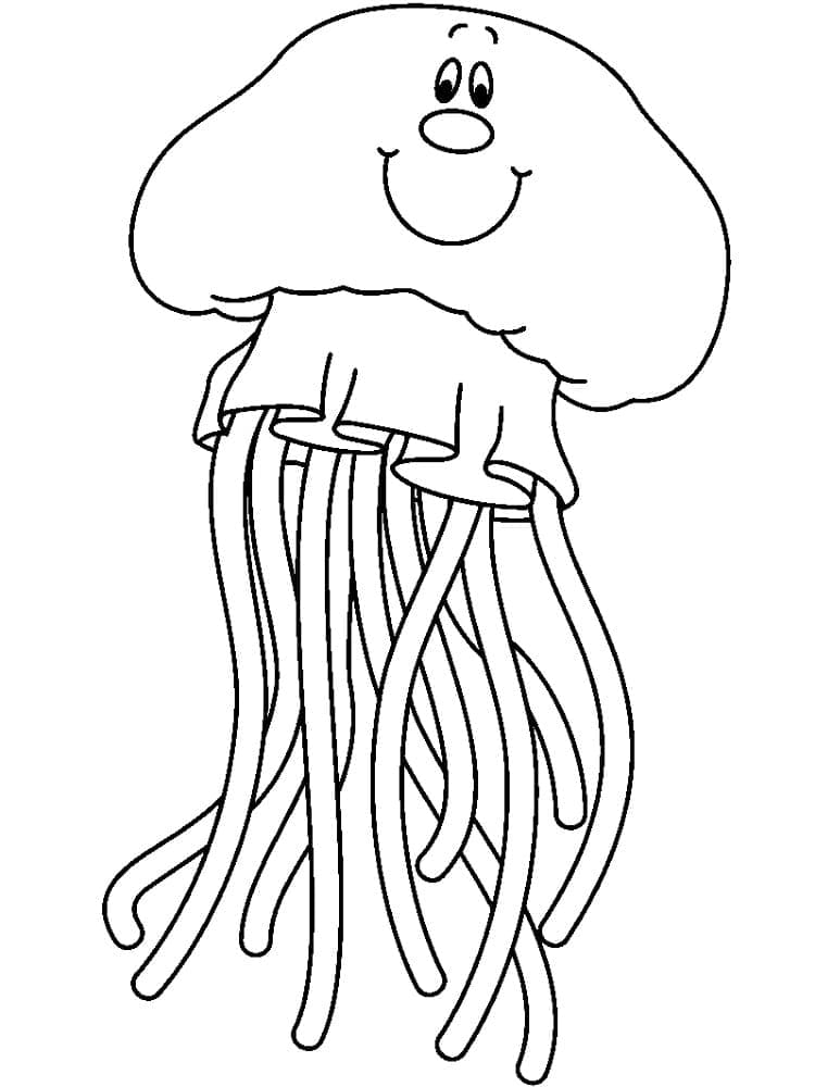 Medúza pro 4leté Děti omalovánka