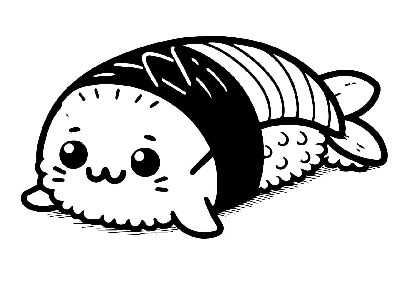 Milé Sushi omalovánka