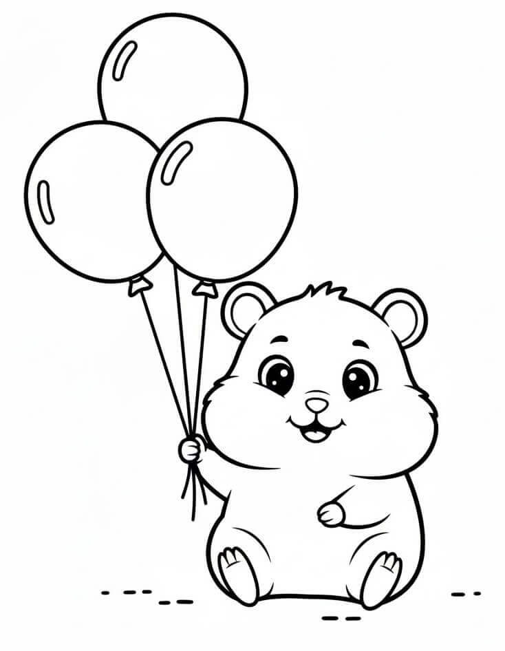 Milý Křeček omalovánka