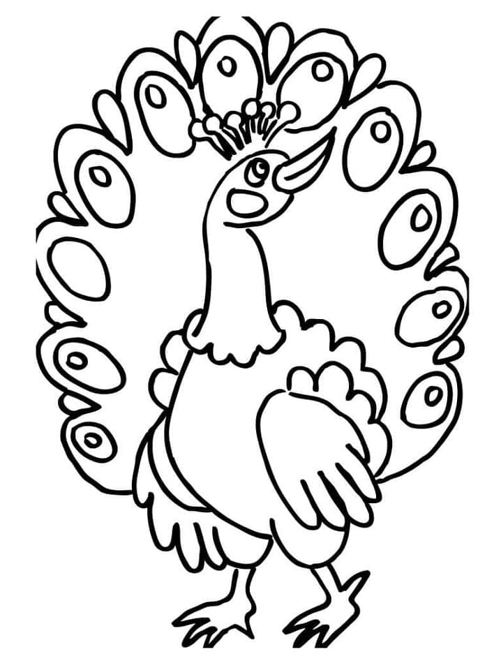 Milý Páv omalovánka