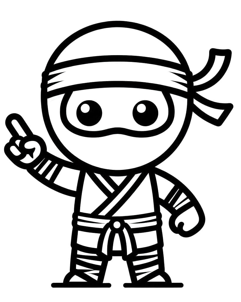 Ninja Bezplatně omalovánka