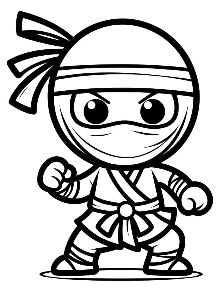 Ninja Zdar omalovánka