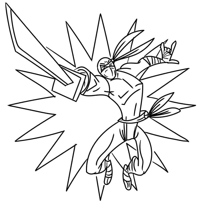 Ninja k Vytištění pro Děti omalovánka