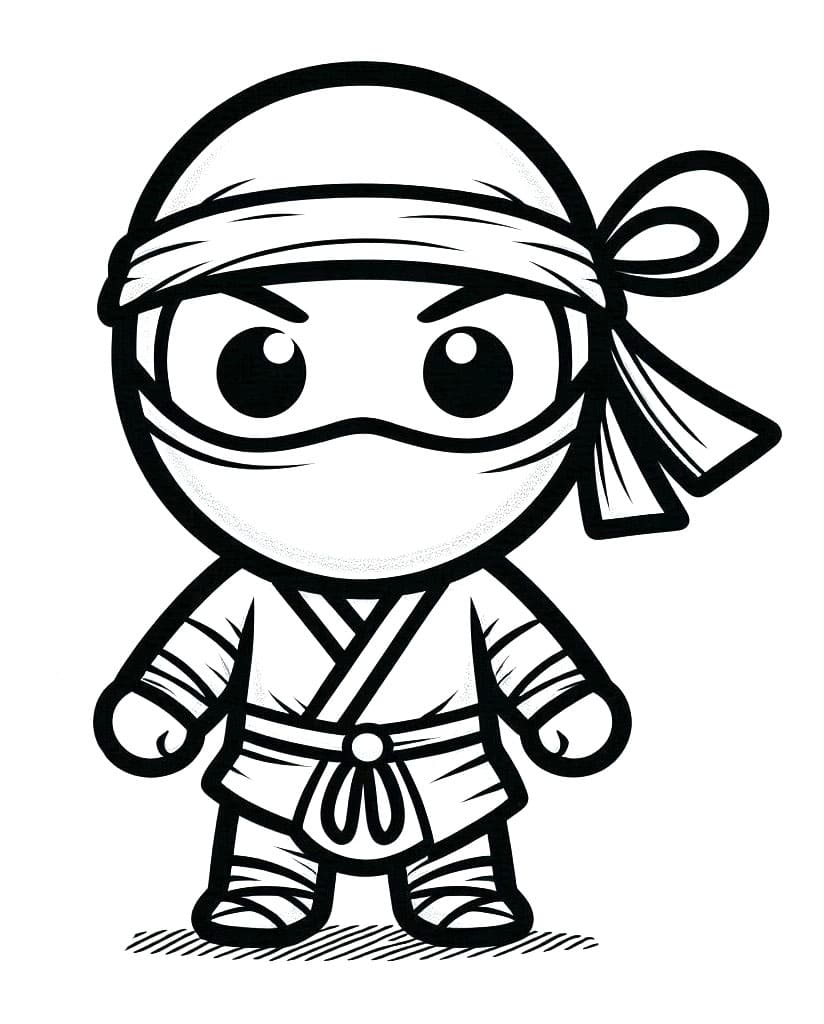 Ninja pro Děti 6 Let omalovánka