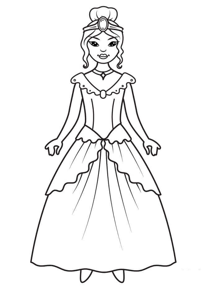 Obrázek Princezna omalovánka