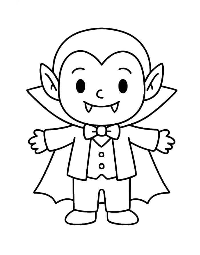 Okouzlující Halloween Upír omalovánka