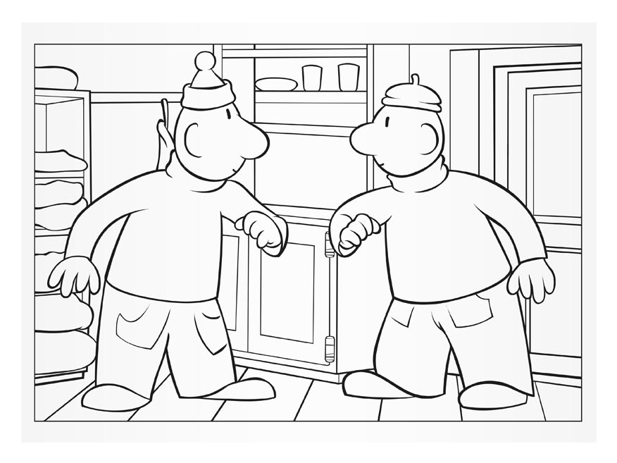 Pat a Mat Tisknutelný Obrázek omalovánka