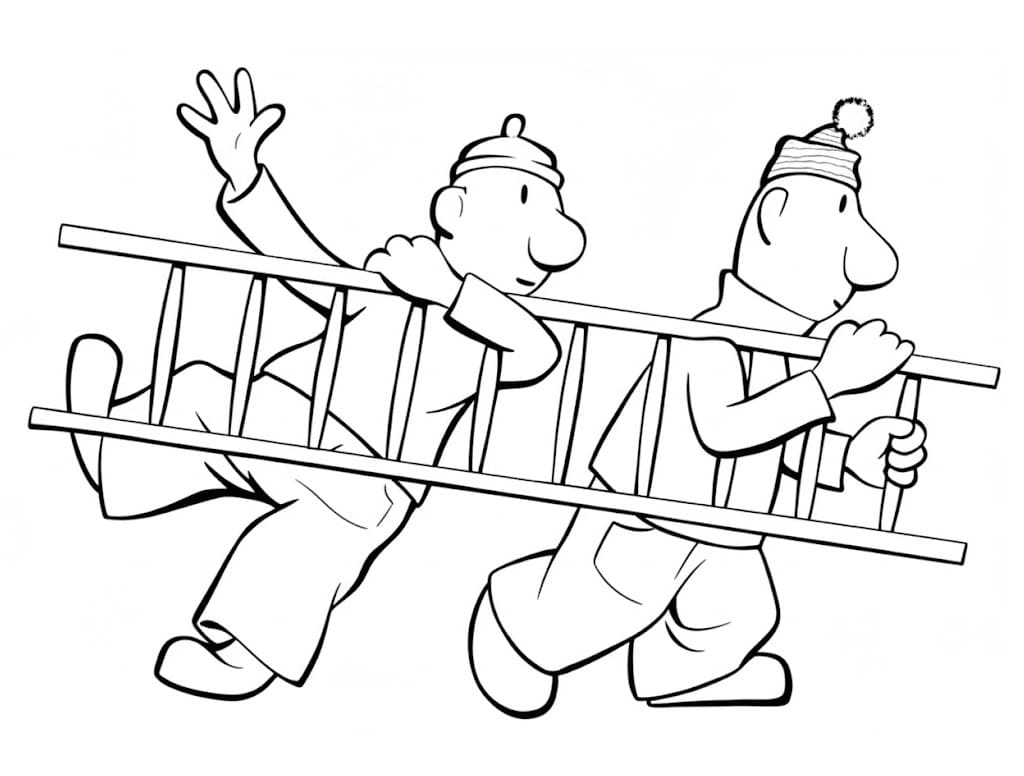 Pat a Mat pro 3leté děti omalovánka