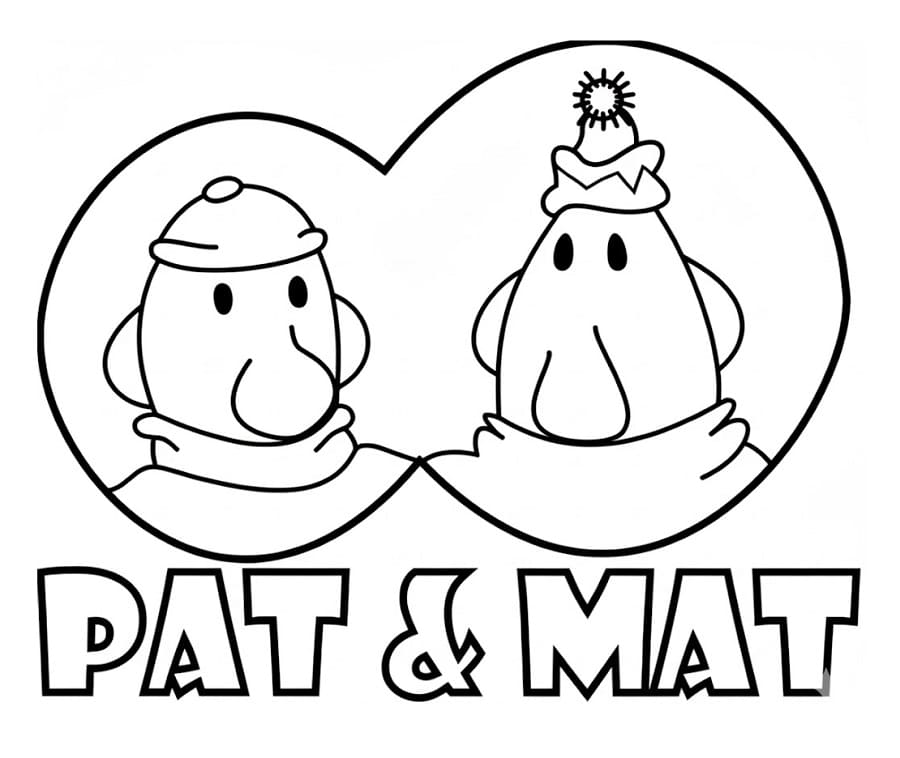 Pat a Mat pro 4leté děti omalovánka