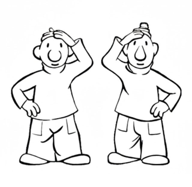 Pat a Mat pro 5leté děti omalovánka