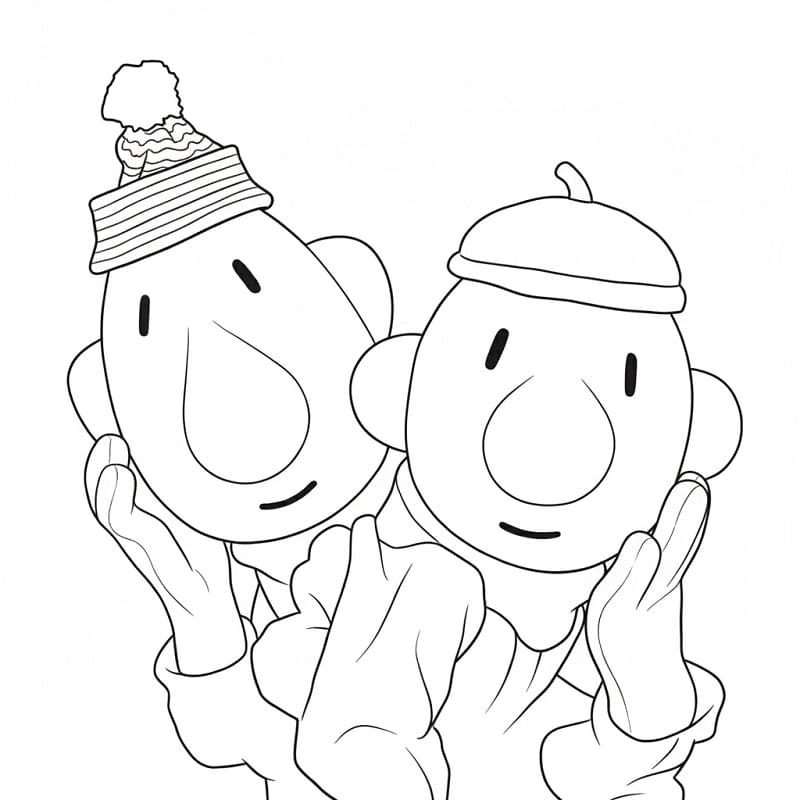 Pat a Mat pro 6leté děti omalovánka