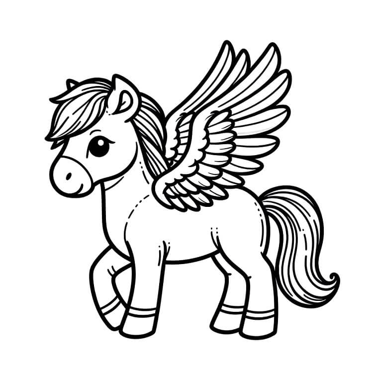 Pegas Tisknutelný pro Děti omalovánka