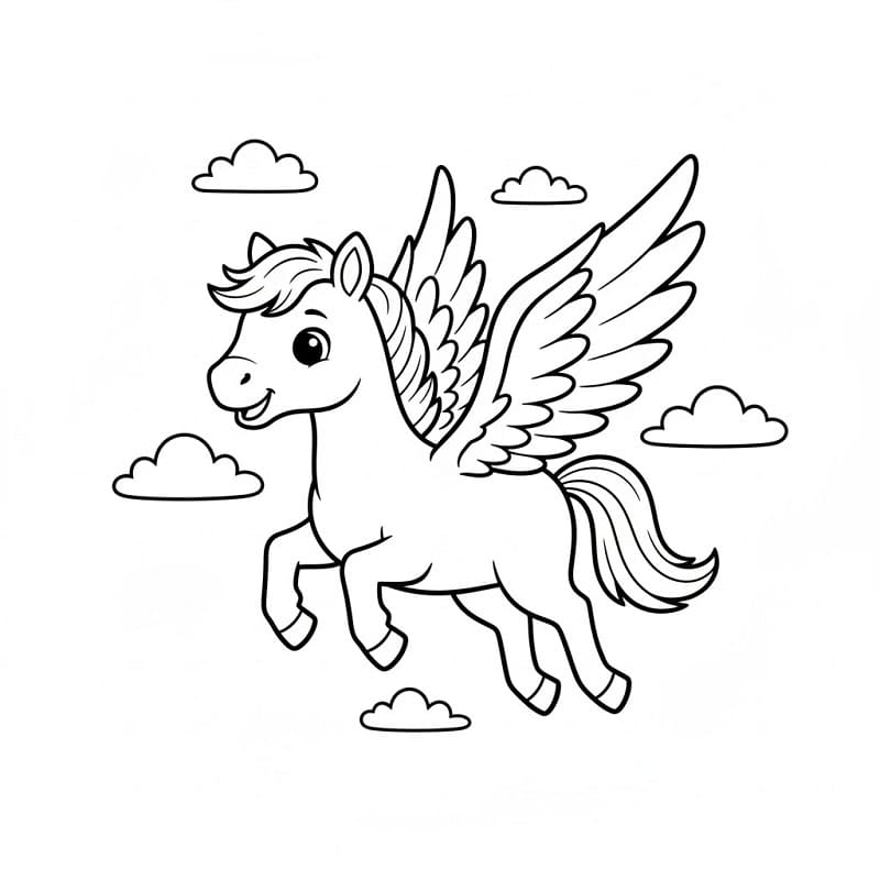 Pegas Tisknutelný omalovánka