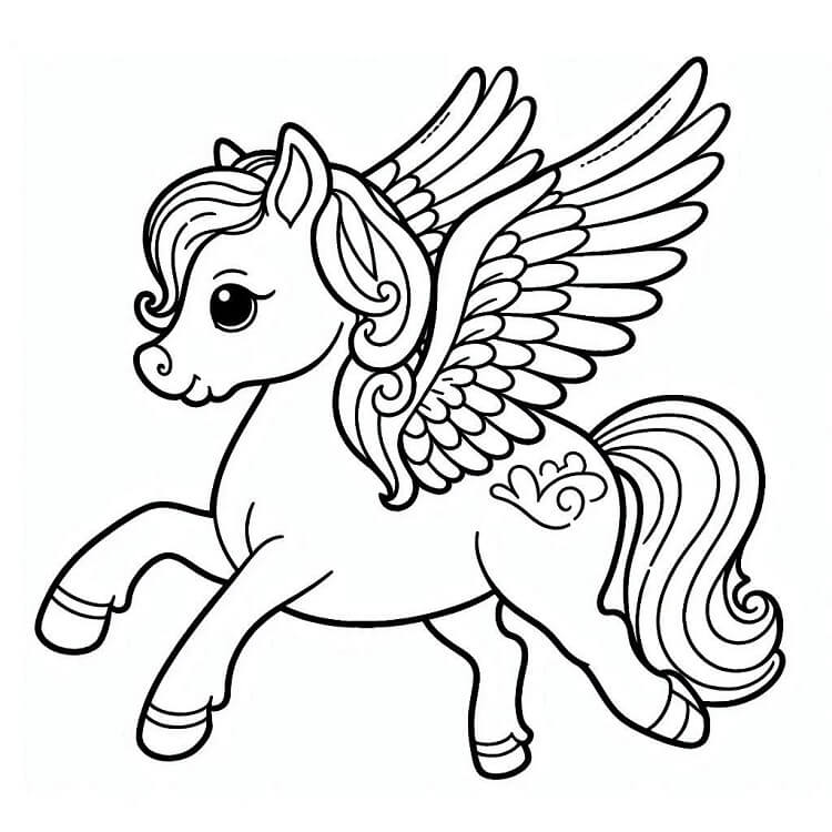 Pegas k Tisku omalovánka