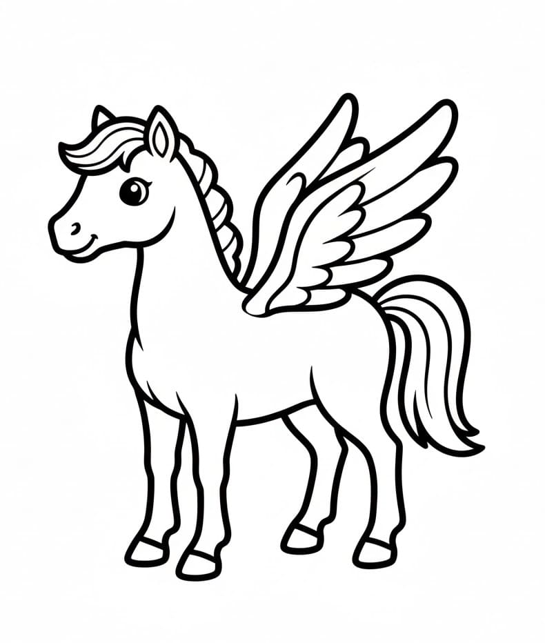 Pegas pro Děti omalovánka