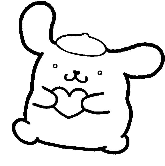 Pěkný Pompompurin omalovánka