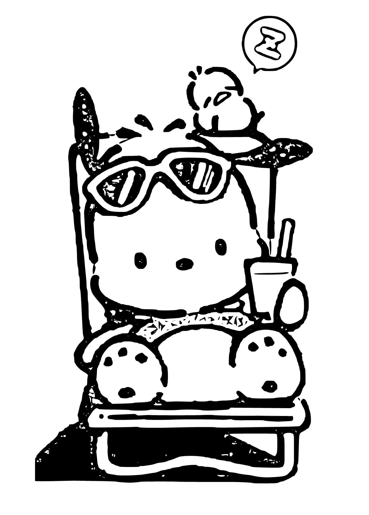 Pochacco pro 2leté Děti omalovánka