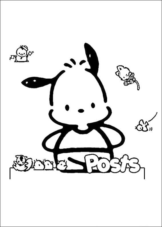 Pochacco pro Děti omalovánka