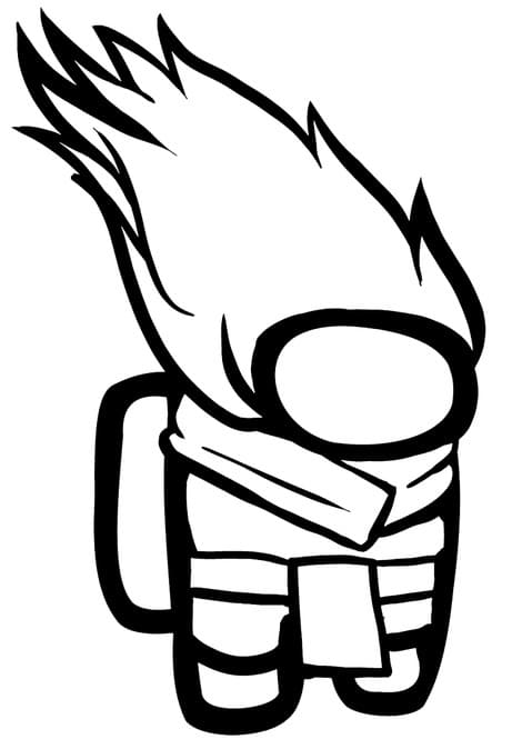 Postava v Among Us omalovánka