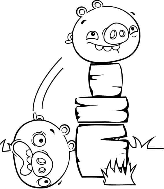 Prasata z Angry Birds omalovánka