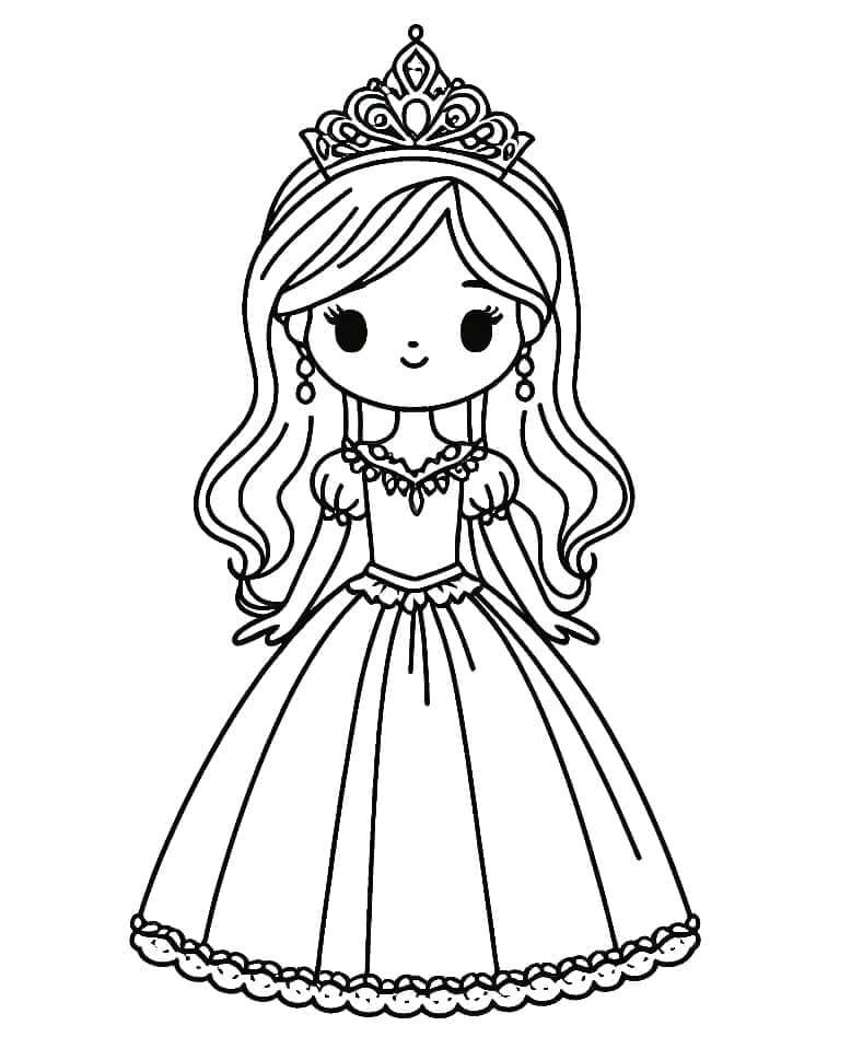 Přátelská Princezna omalovánka